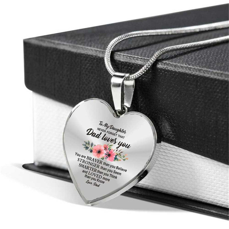 Mom And Daughter Necklace Peach Heart