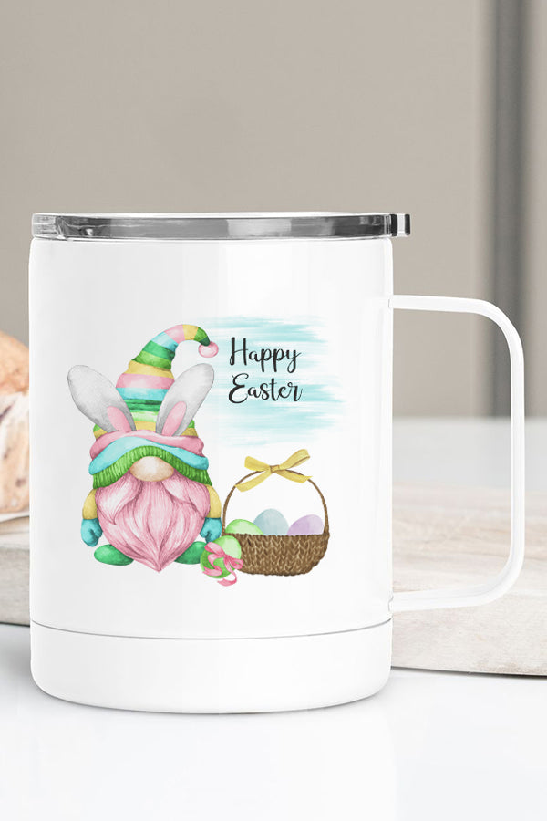Happy Easter Gnome Egg Basket Stainless Steel Coffee Travel Cup