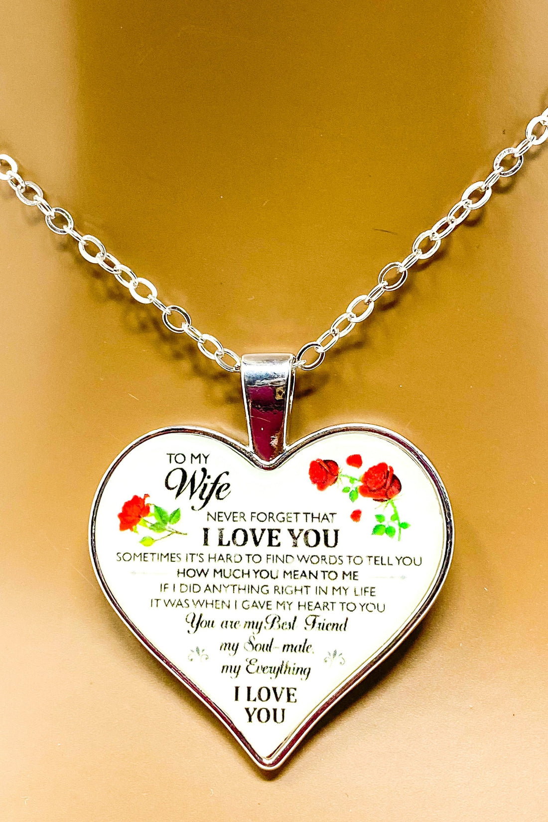 Necklace - To My Wife, I Love You Heart Keepsake
